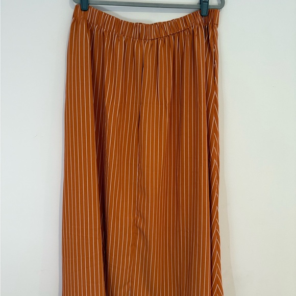 NWT XXL Striped Pumpkin Spice Orange Vest Maxi Skirt Set Plus Size Fall Fashion - Picture 11 of 16